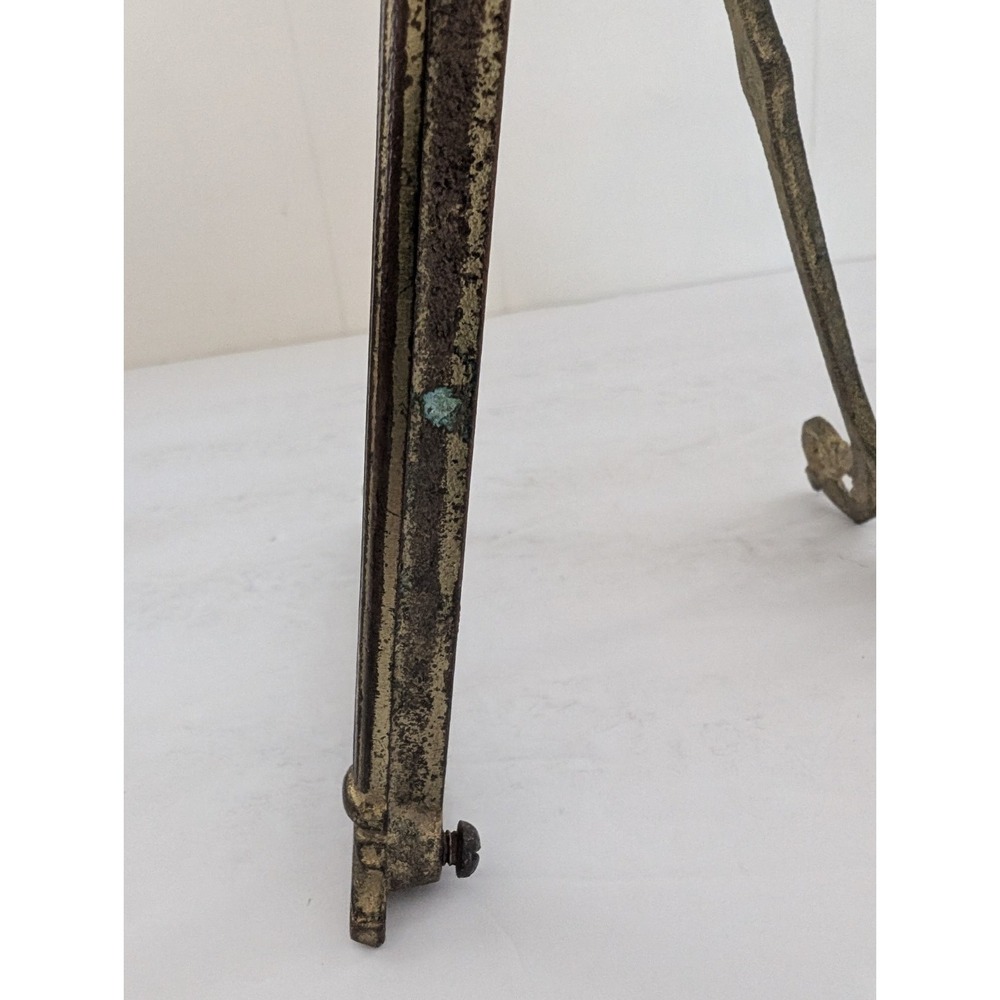 Antique c.1900 Cast Brass Architectural 4x6 Frame #731 Original Easel No Glass - Picture 9 of 16